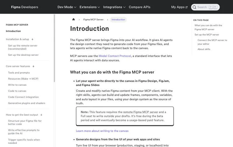 Figma MCP server official page at developers.figma.com