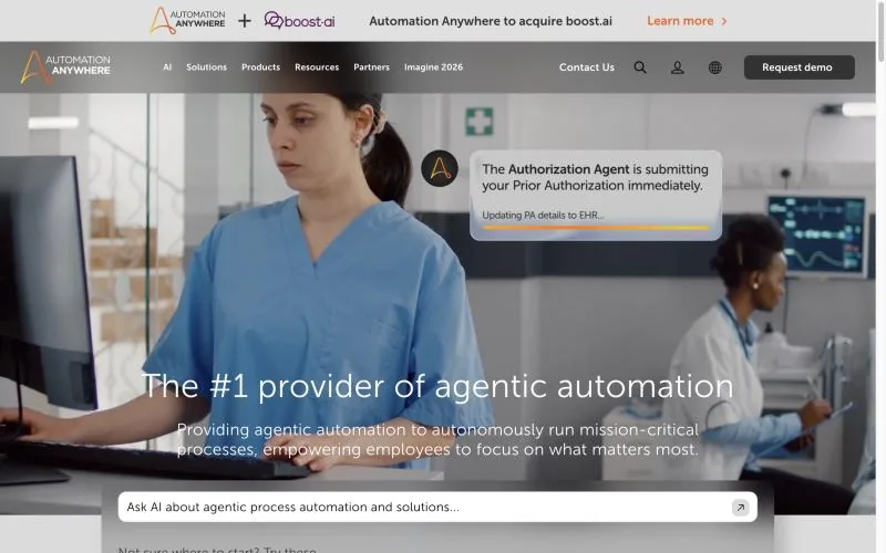 Automation Anywhere official page at automationanywhere.com