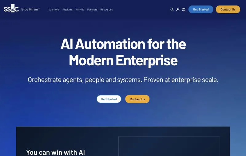 SS&C Blue Prism official page at blueprism.com
