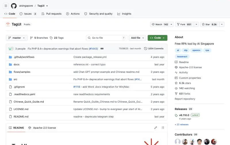 TagUI official page at github.com/aisingapore/TagUI