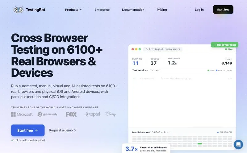 TestingBot official page at testingbot.com