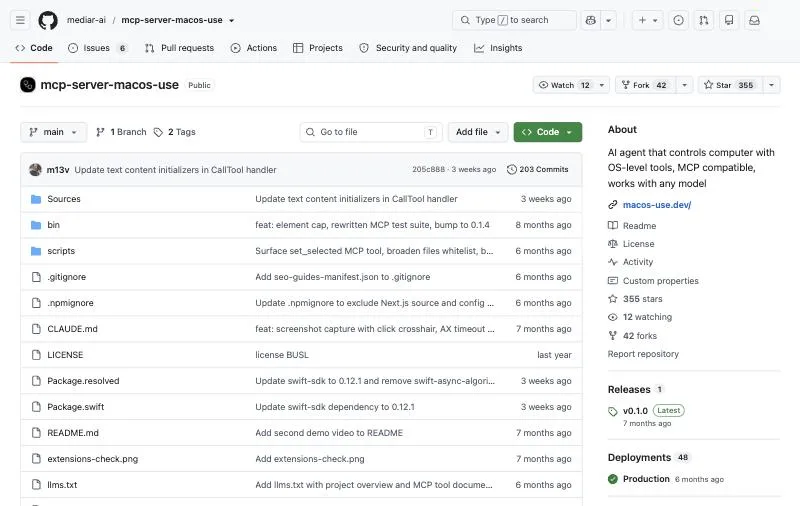 mcp-server-macos-use official page at github.com/mediar-ai/mcp-server-macos-use