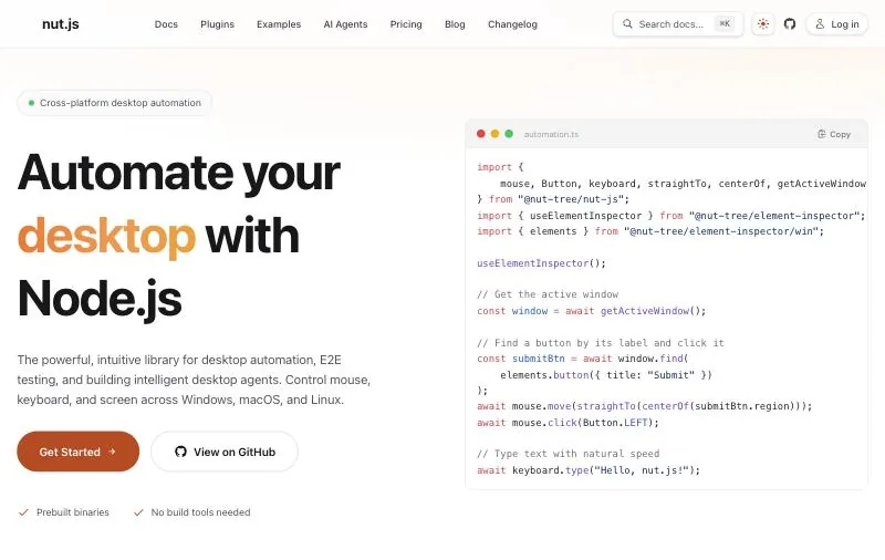 nut.js official page at nutjs.dev
