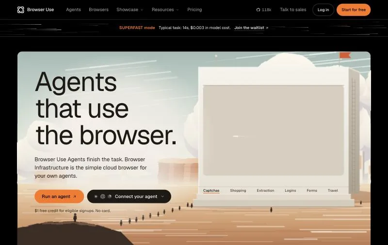 Browser Use official page at browser-use.com